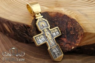 Натільний чоловічий хрест із Розп'яттям, фото